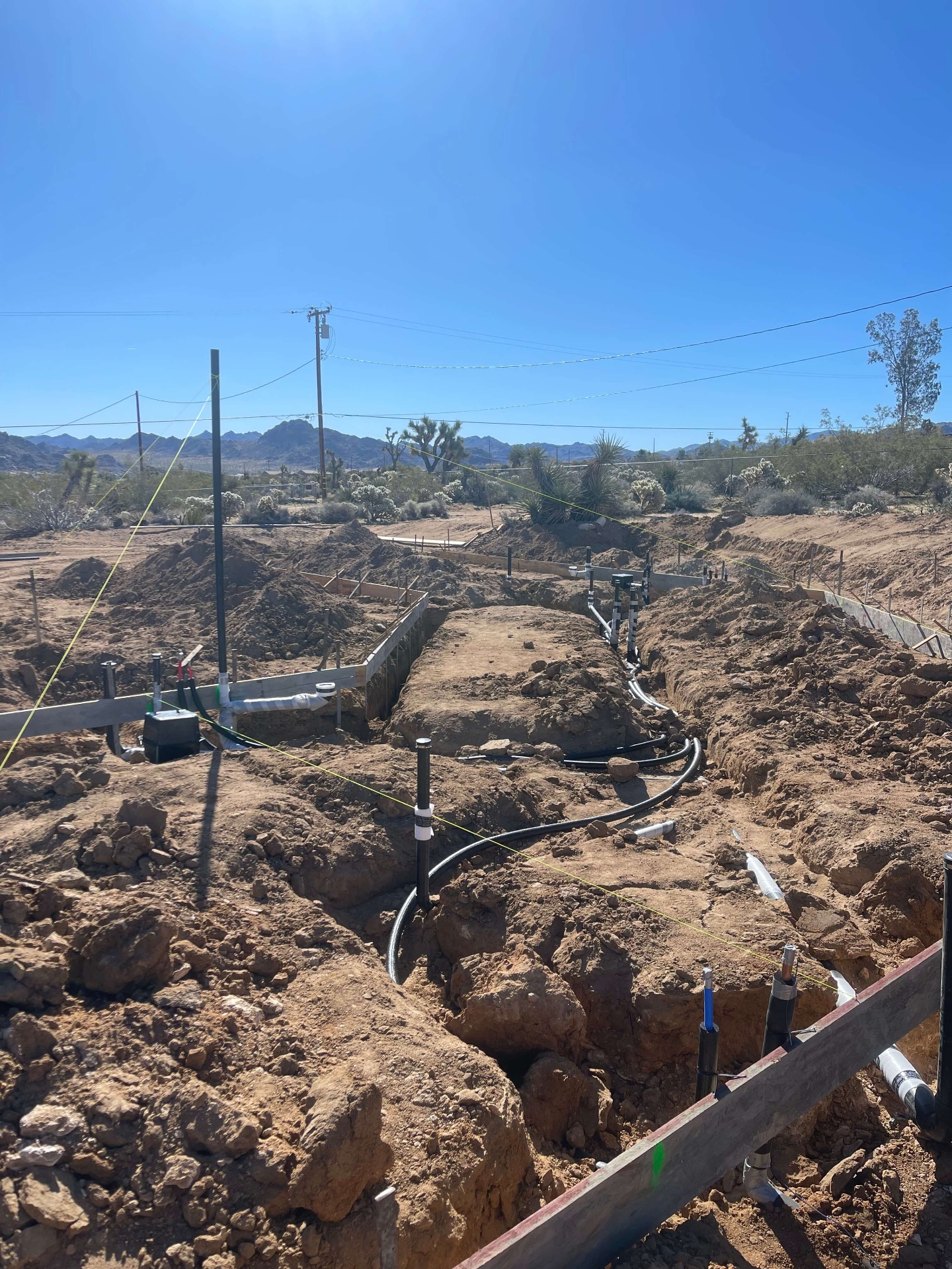 New construction plumbing pipes