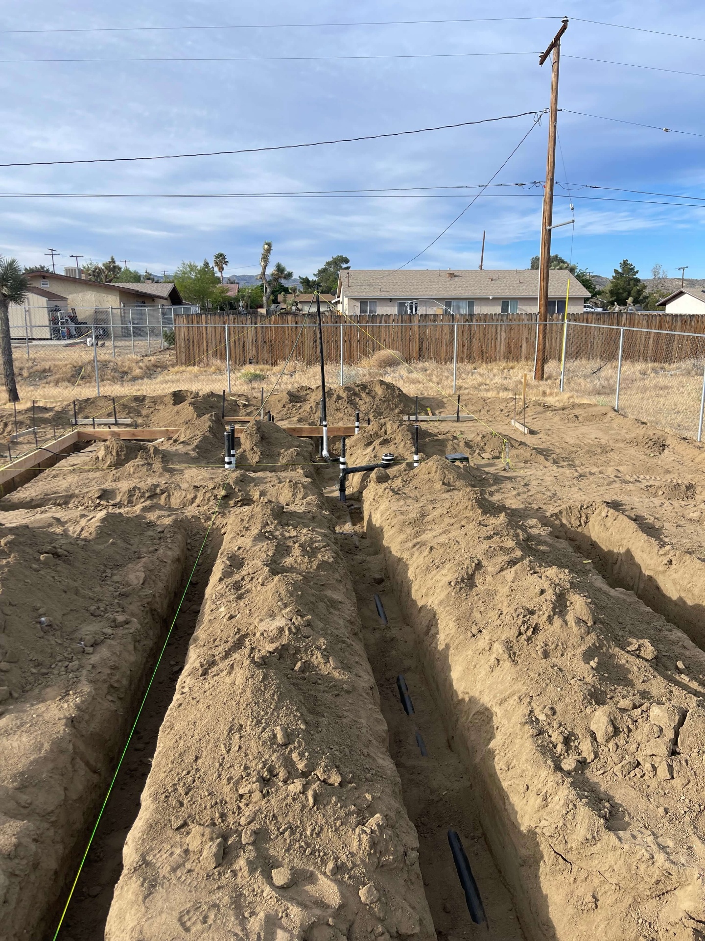 New construction plumbing rough-in